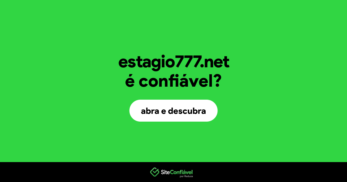 O site estagio777.net é confiável?