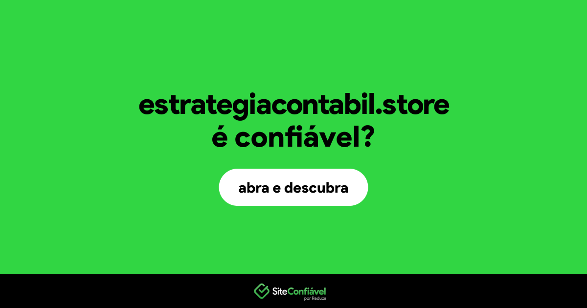 O site estrategiacontabil.store é confiável?