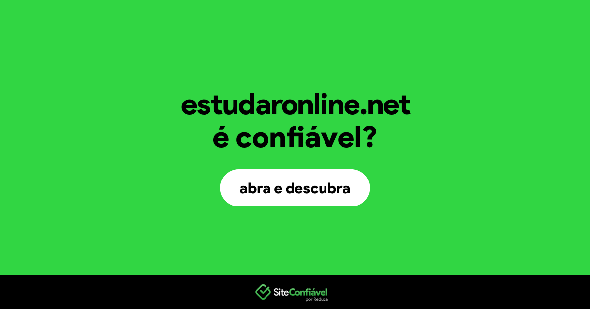 O site estudaronline.net é confiável?