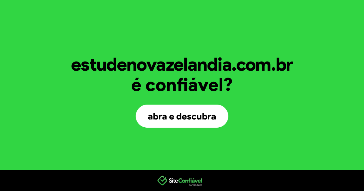 O site estudenovazelandia.com.br é confiável?
