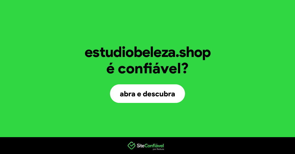 O site estudiobeleza.shop é confiável?
