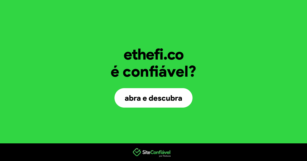 O site ethefi.co é confiável?