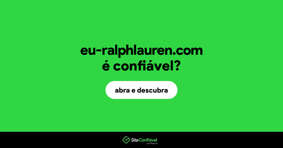 O site eu-ralphlauren.com é confiável?