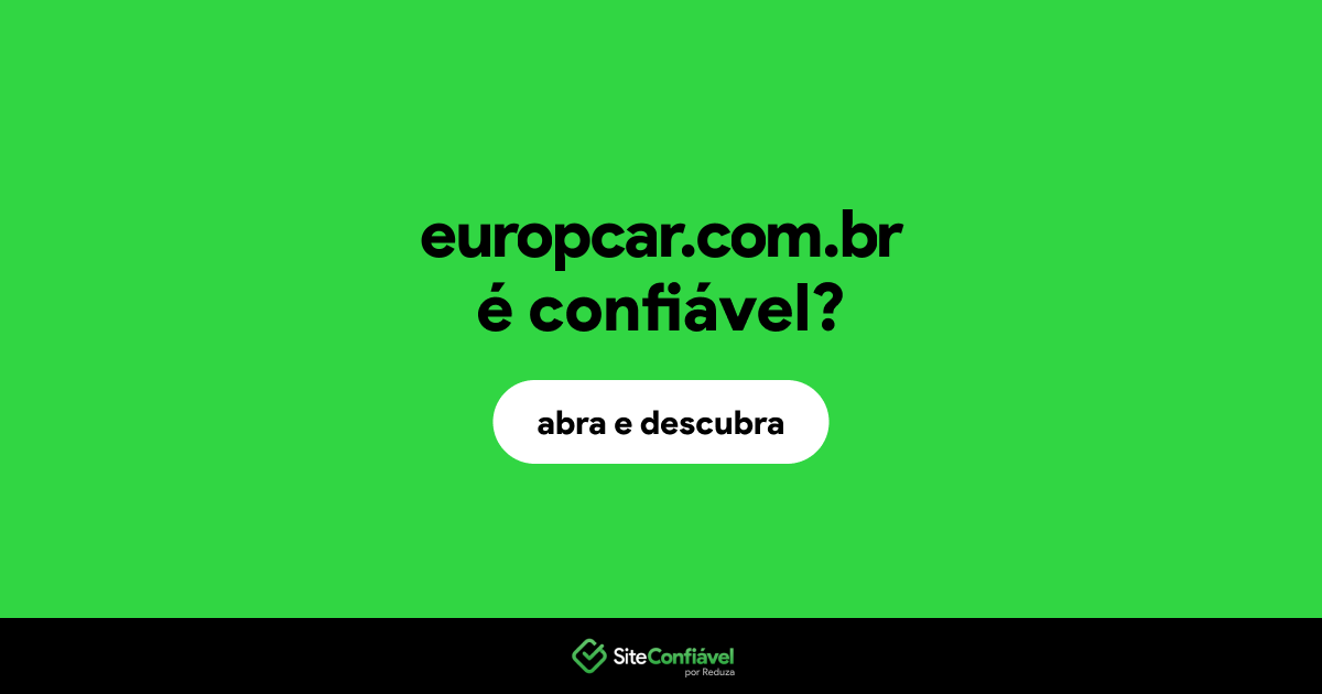 O site europcar.com.br é confiável?