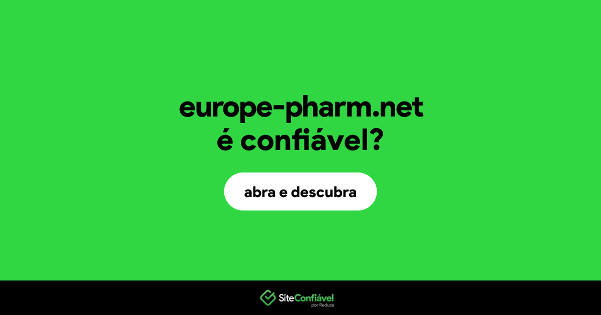 O site europe-pharm.net é confiável?