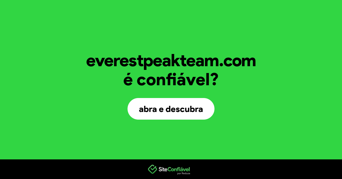 O site everestpeakteam.com é confiável?