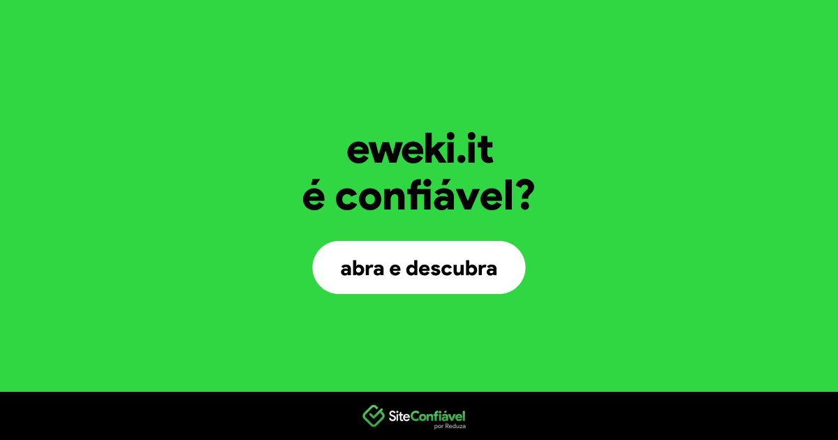 O site eweki.it é confiável?