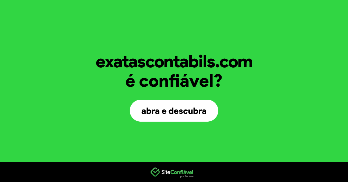 O site exatascontabils.com é confiável?