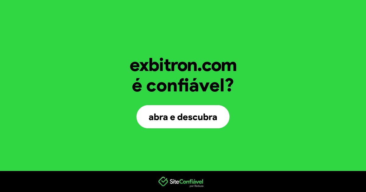 O site exbitron.com é confiável?