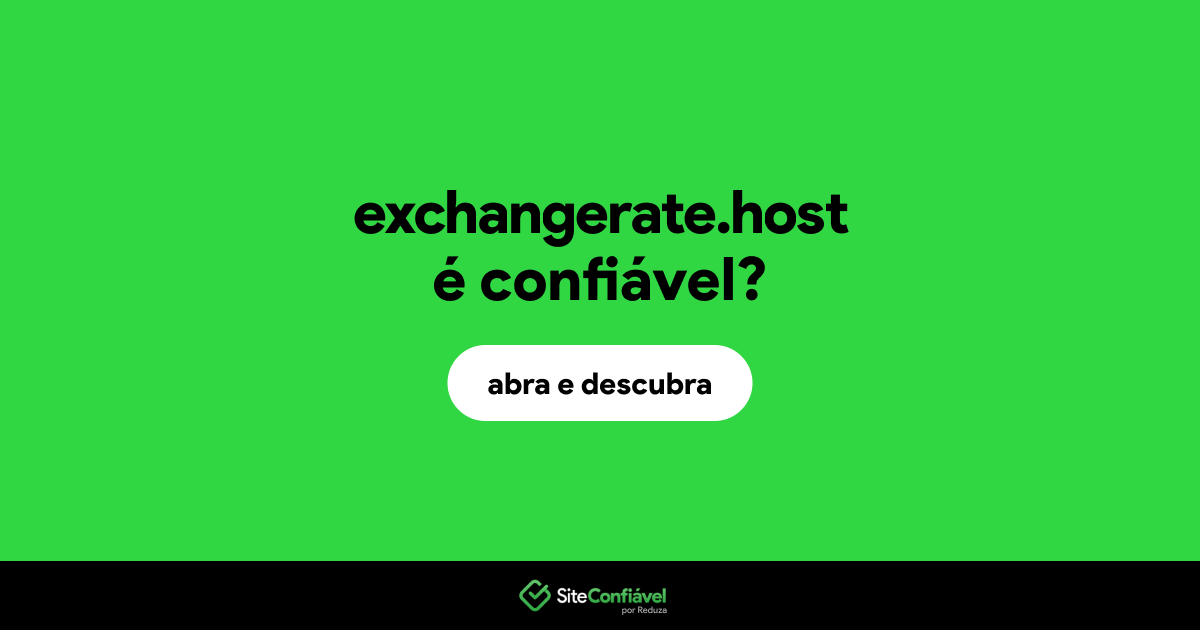 O site exchangerate.host é confiável?
