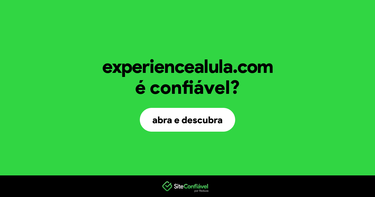 O site experiencealula.com é confiável?