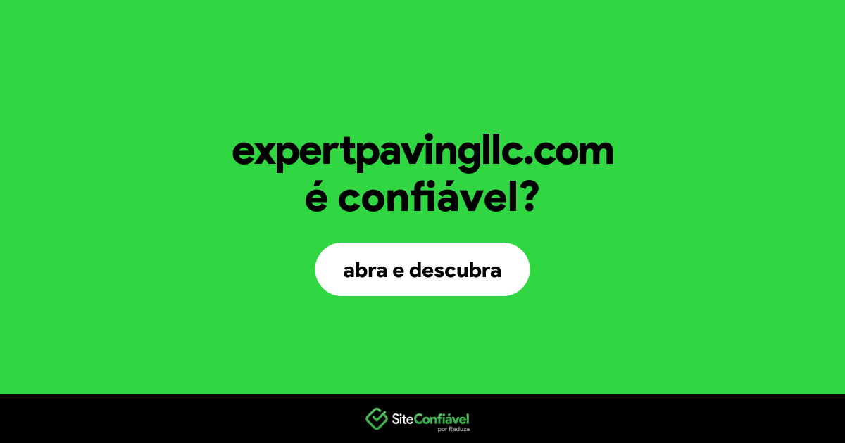 O site expertpavingllc.com é confiável?