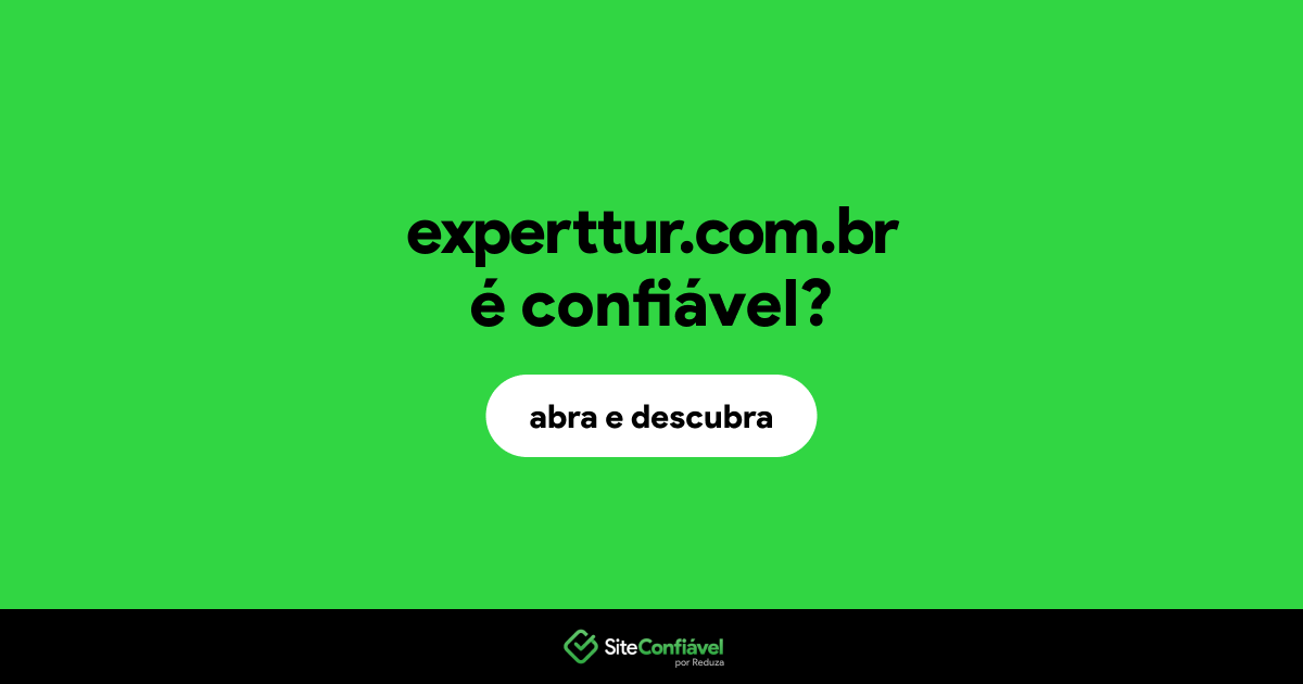 O site experttur.com.br é confiável?