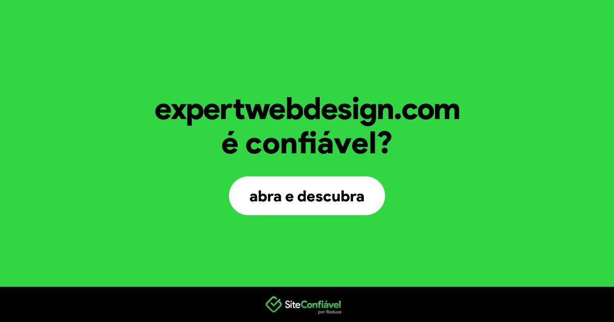 O site expertwebdesign.com é confiável?