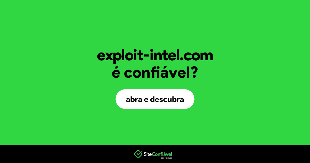 O site exploit-intel.com é confiável?