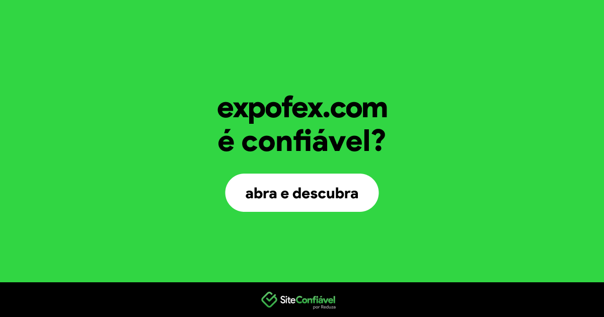 O site expofex.com é confiável?