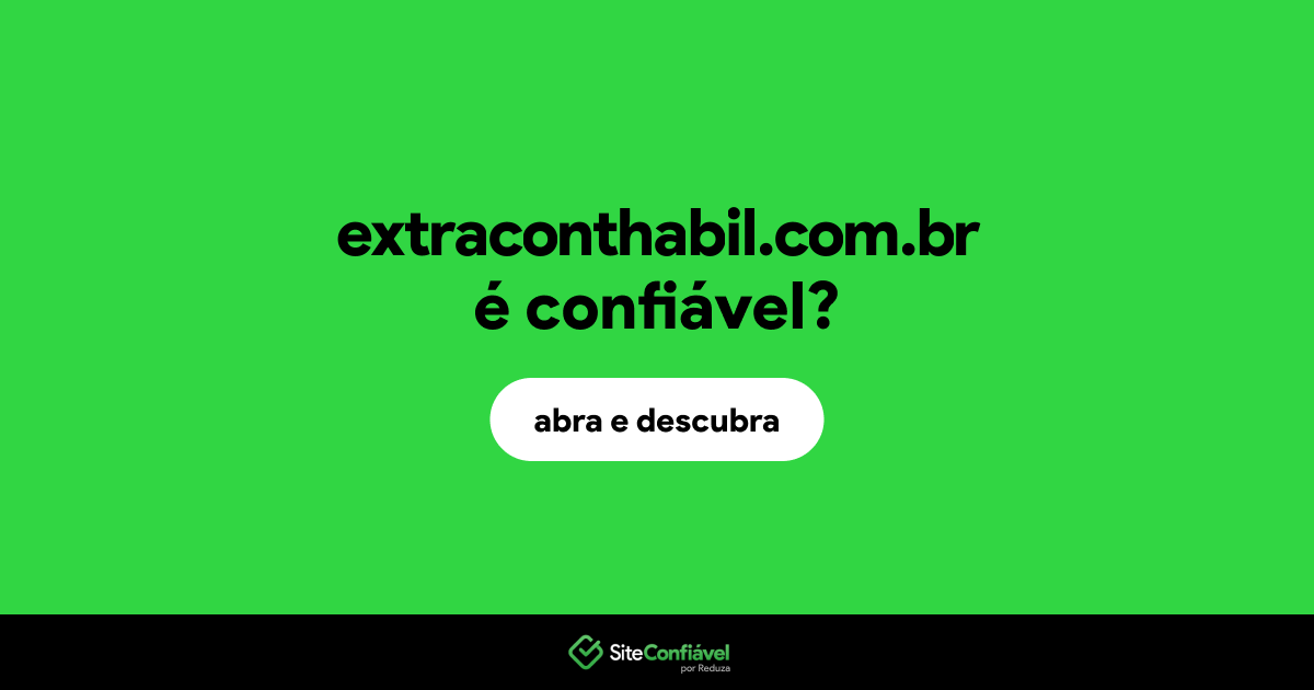 O site extraconthabil.com.br é confiável?