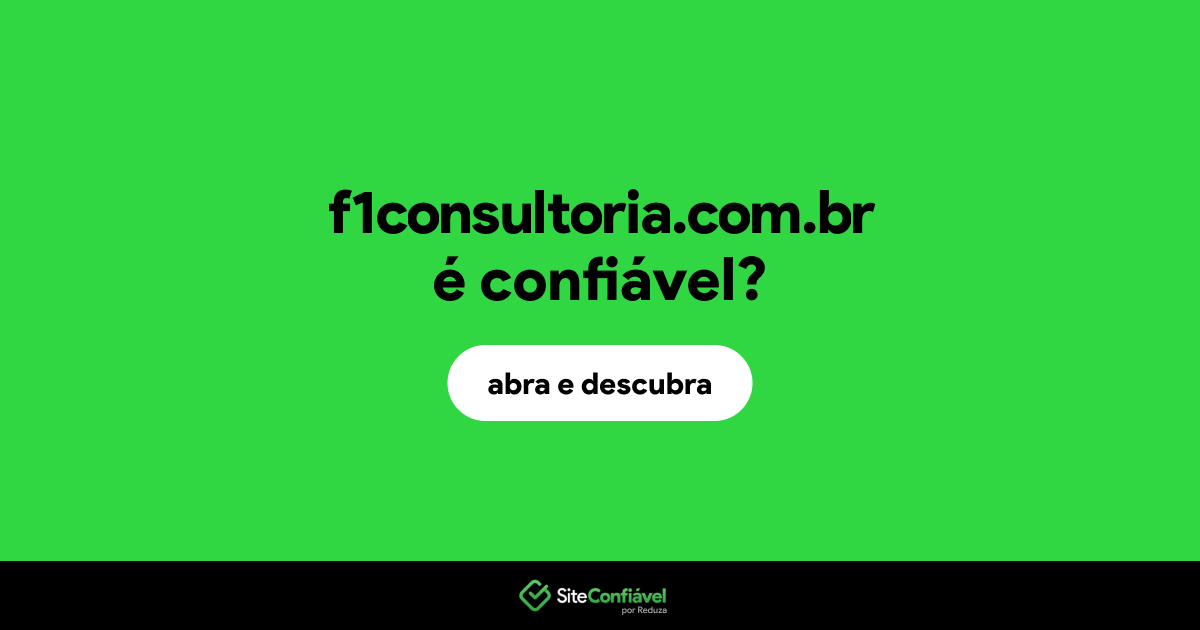 O site f1consultoria.com.br é confiável?