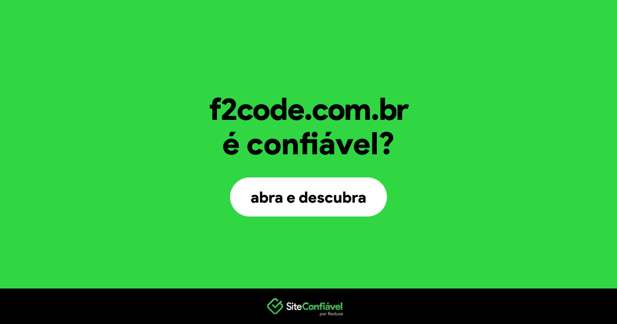 O site f2code.com.br é confiável?