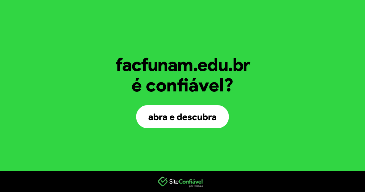 O site facfunam.edu.br é confiável?