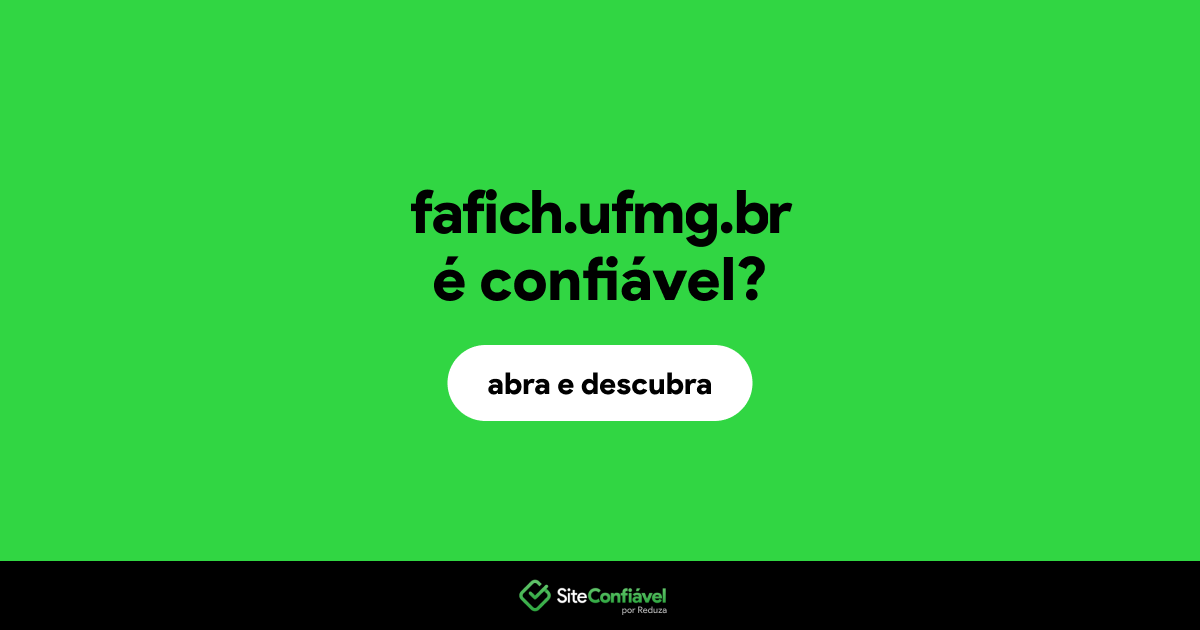 O site fafich.ufmg.br é confiável?