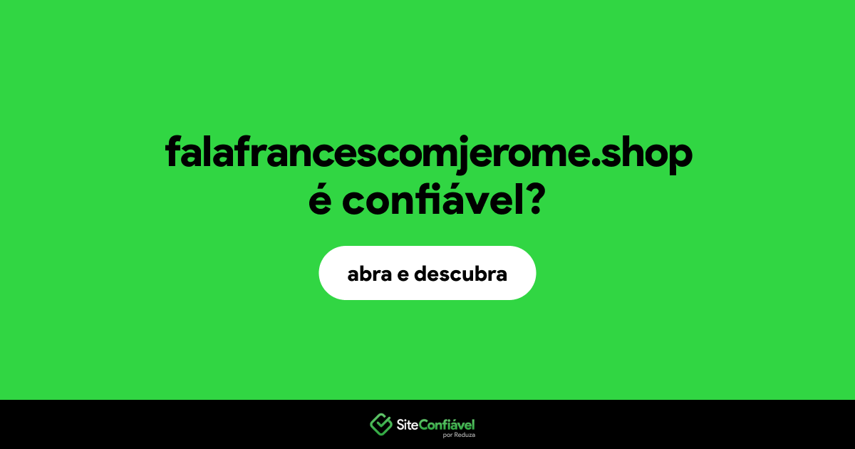 O site falafrancescomjerome.shop é confiável?