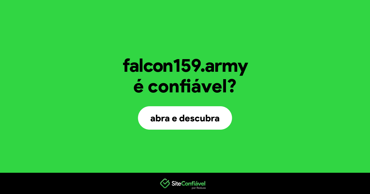 O site falcon159.army é confiável?