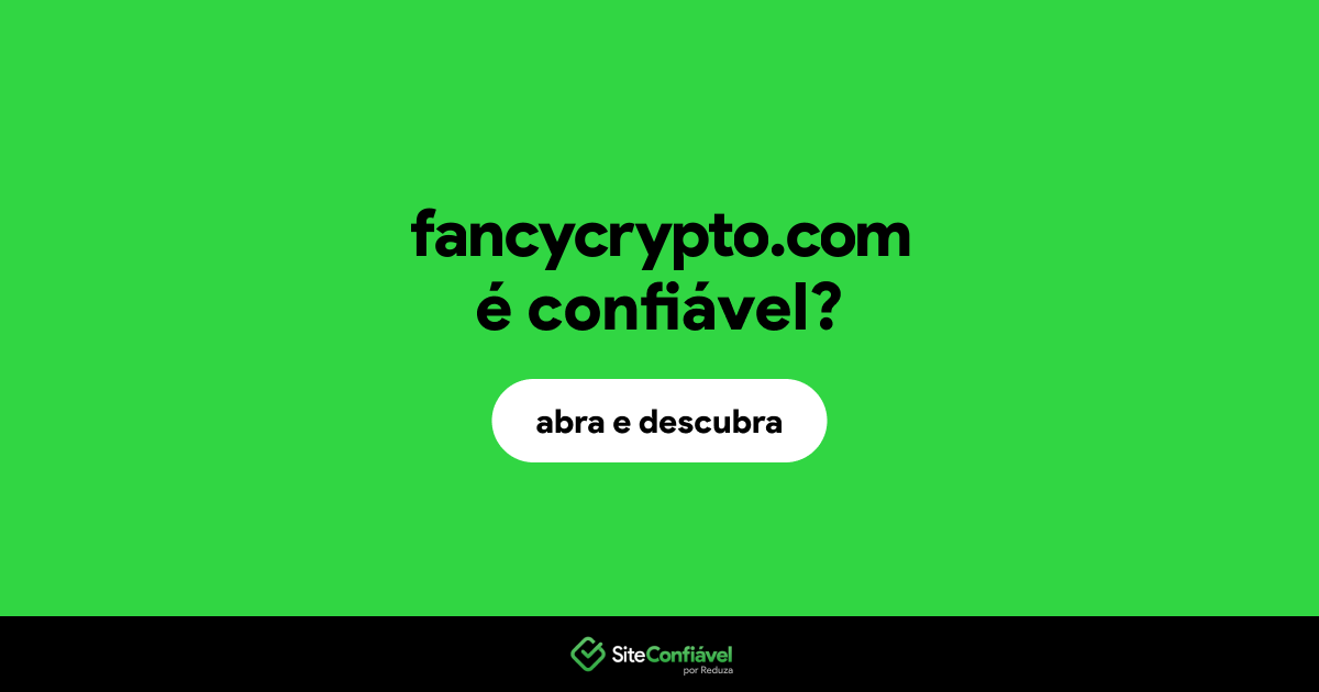 O site fancycrypto.com é confiável?