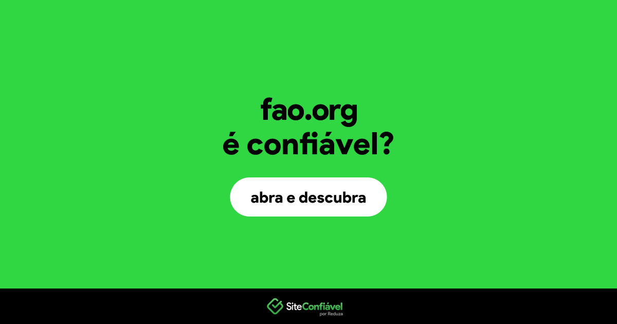 O site fao.org é confiável?