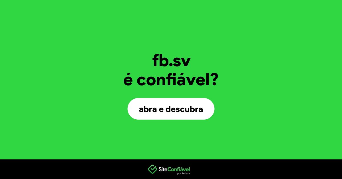 O site fb.sv é confiável?