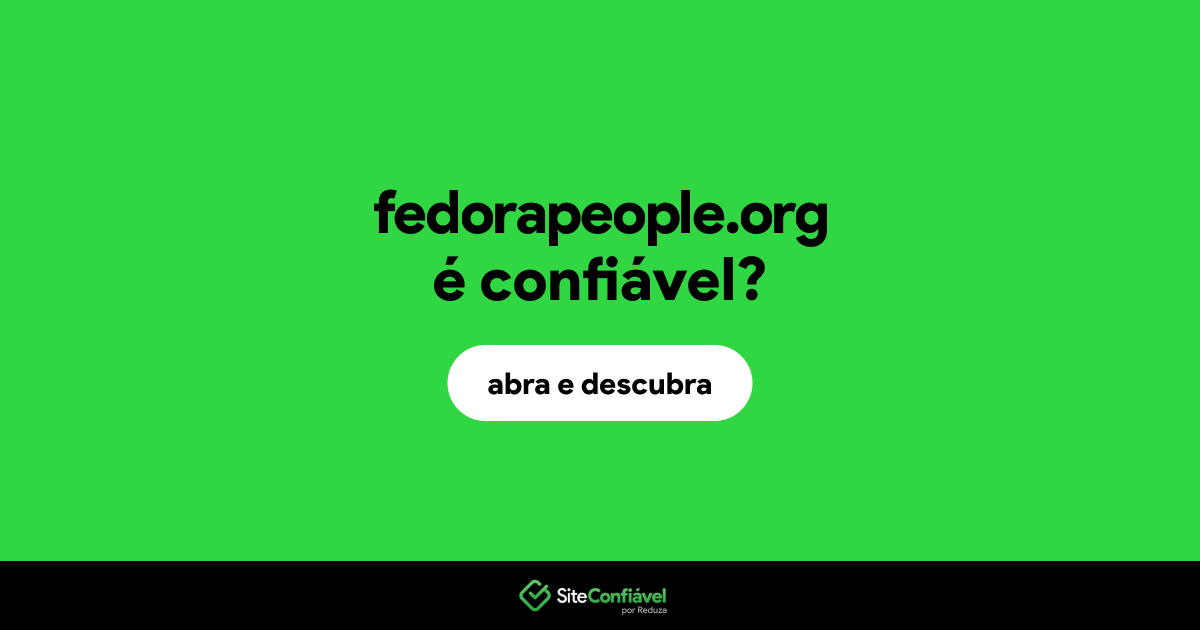 O site fedorapeople.org é confiável?