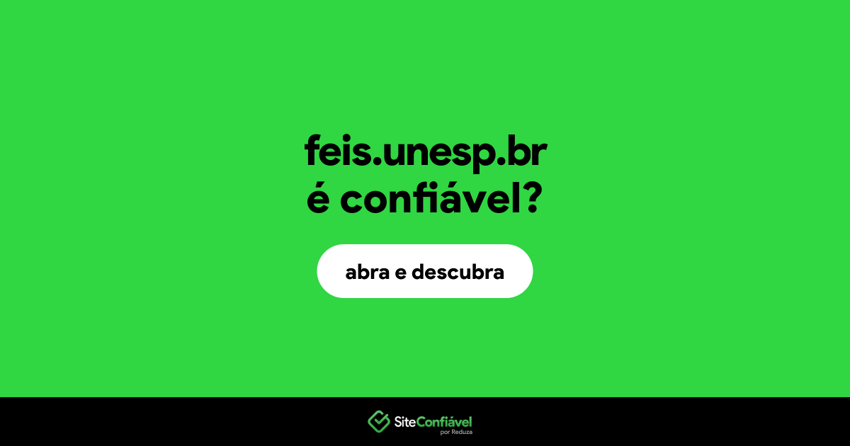 O site feis.unesp.br é confiável?