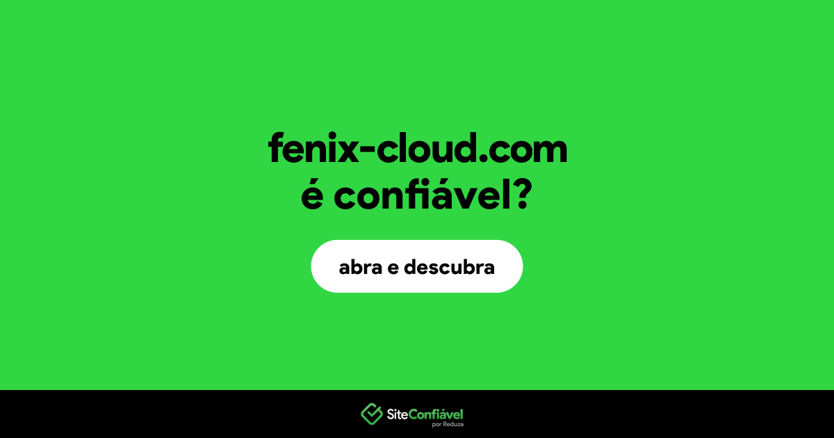 O site fenix-cloud.com é confiável?