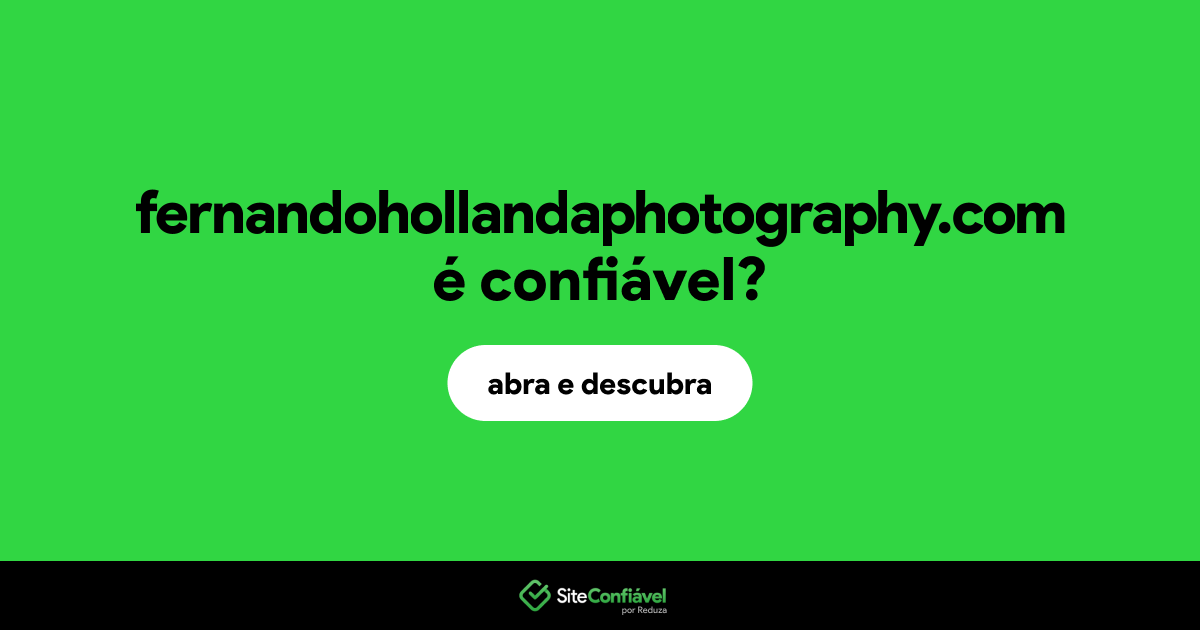 O site fernandohollandaphotography.com é confiável?