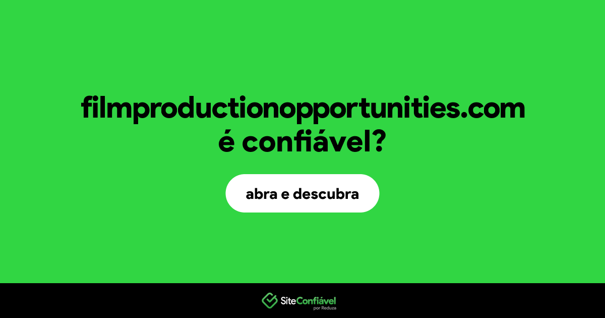 O site filmproductionopportunities.com é confiável?