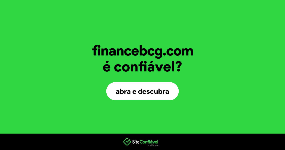 O site financebcg.com é confiável?