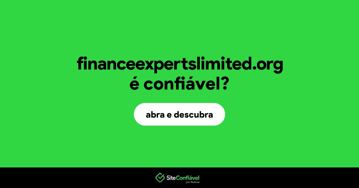O site financeexpertslimited.org é confiável?