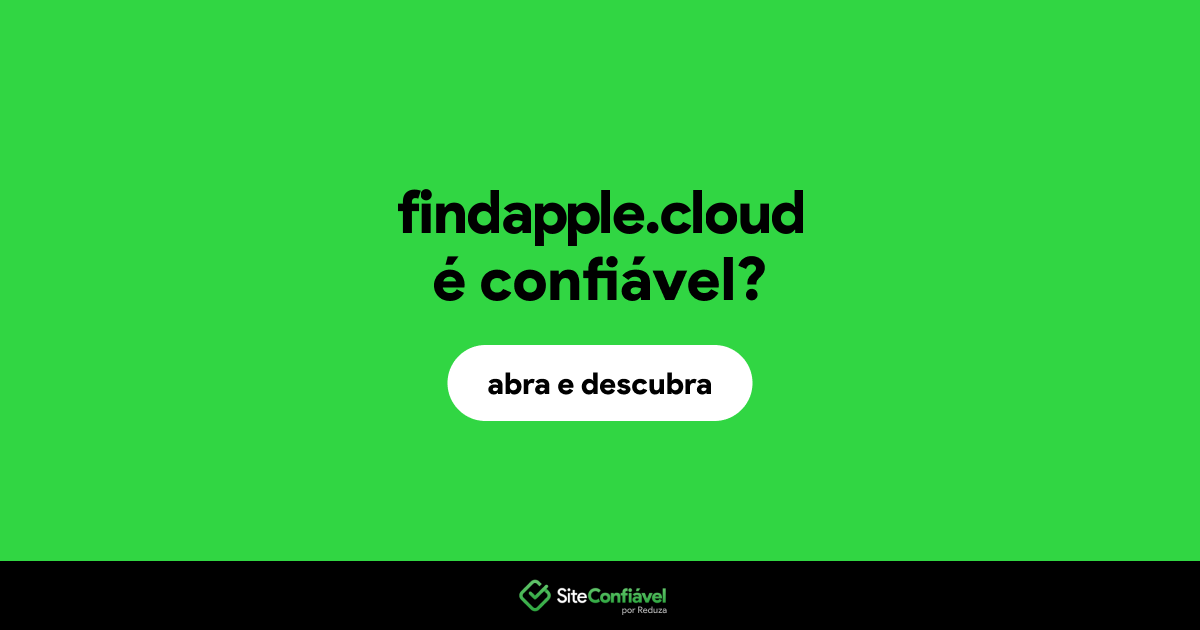 O site findapple.cloud é confiável?