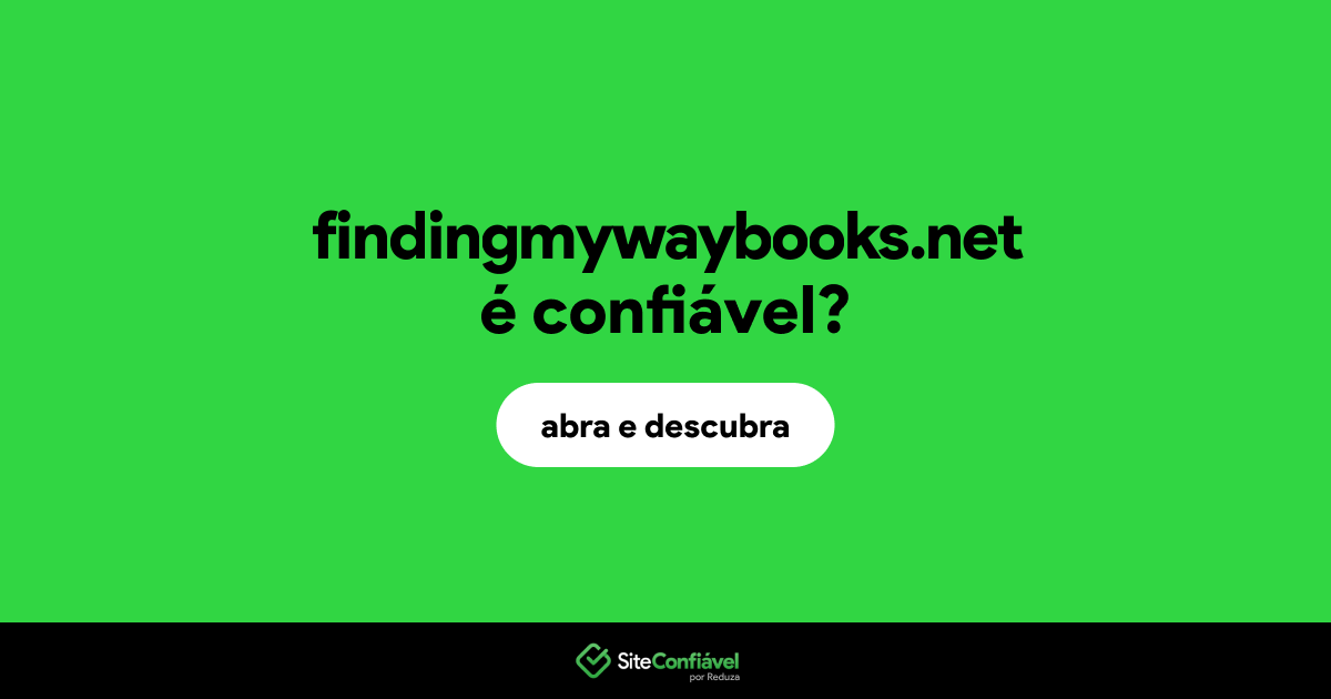 O site findingmywaybooks.net é confiável?