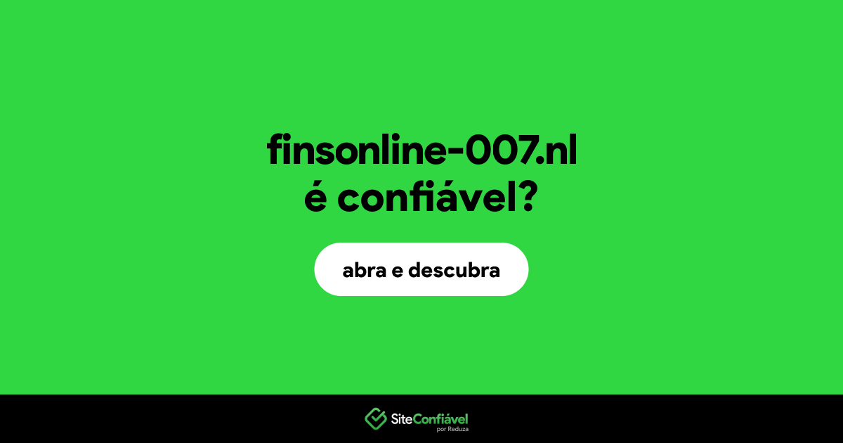 O site finsonline-007.nl é confiável?