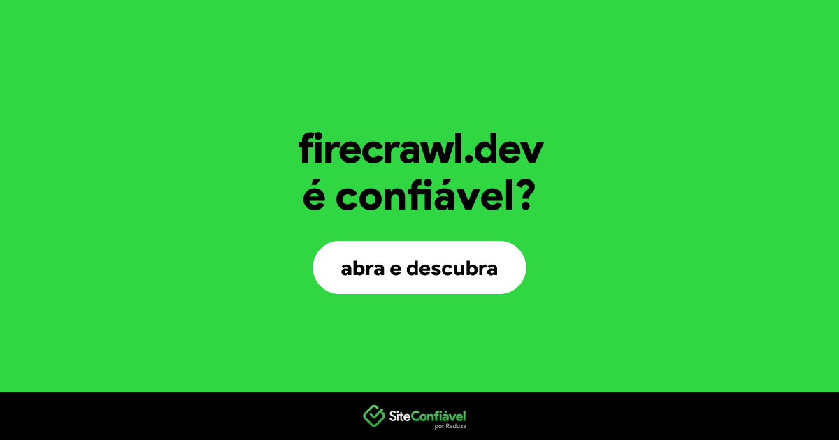 O site firecrawl.dev é confiável?