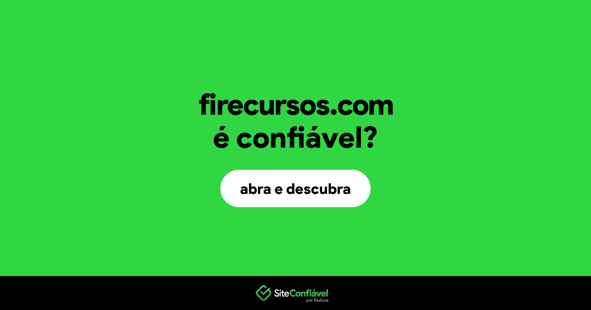 O site firecursos.com é confiável?