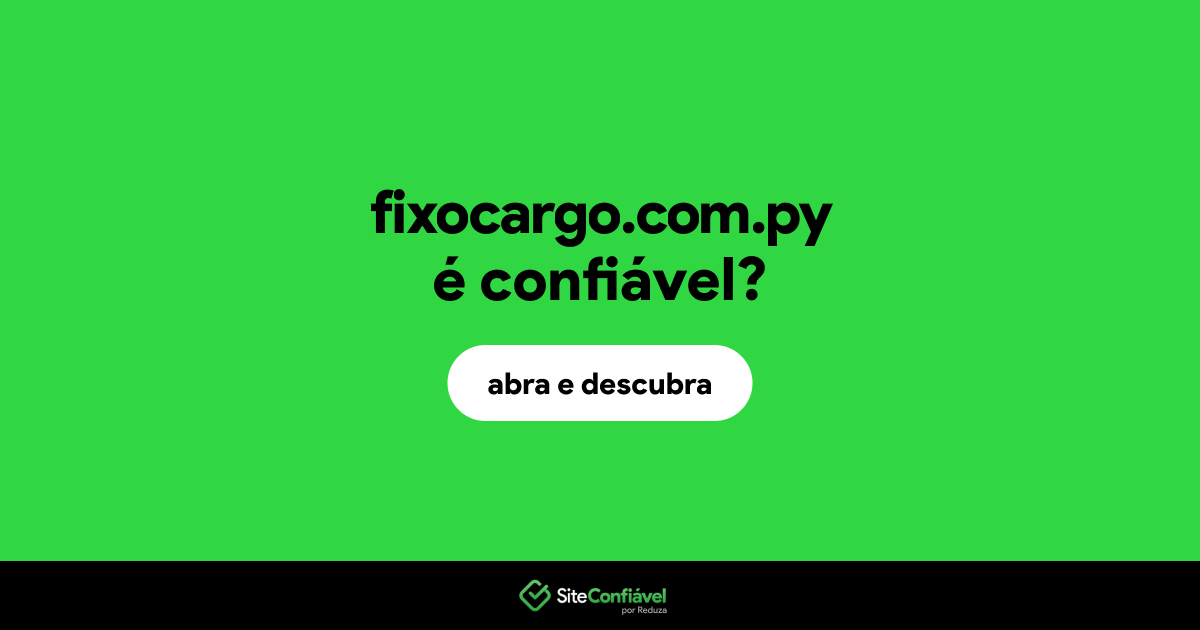 O site fixocargo.com.py é confiável?