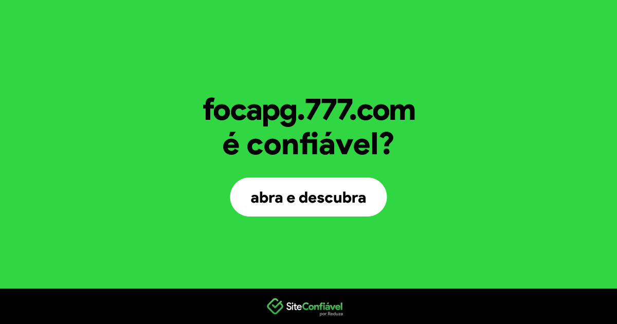 O site focapg.777.com é confiável?