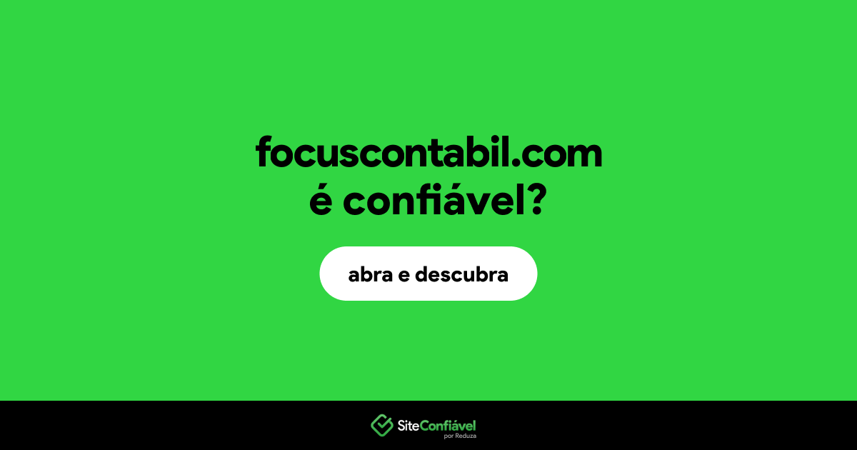 O site focuscontabil.com é confiável?