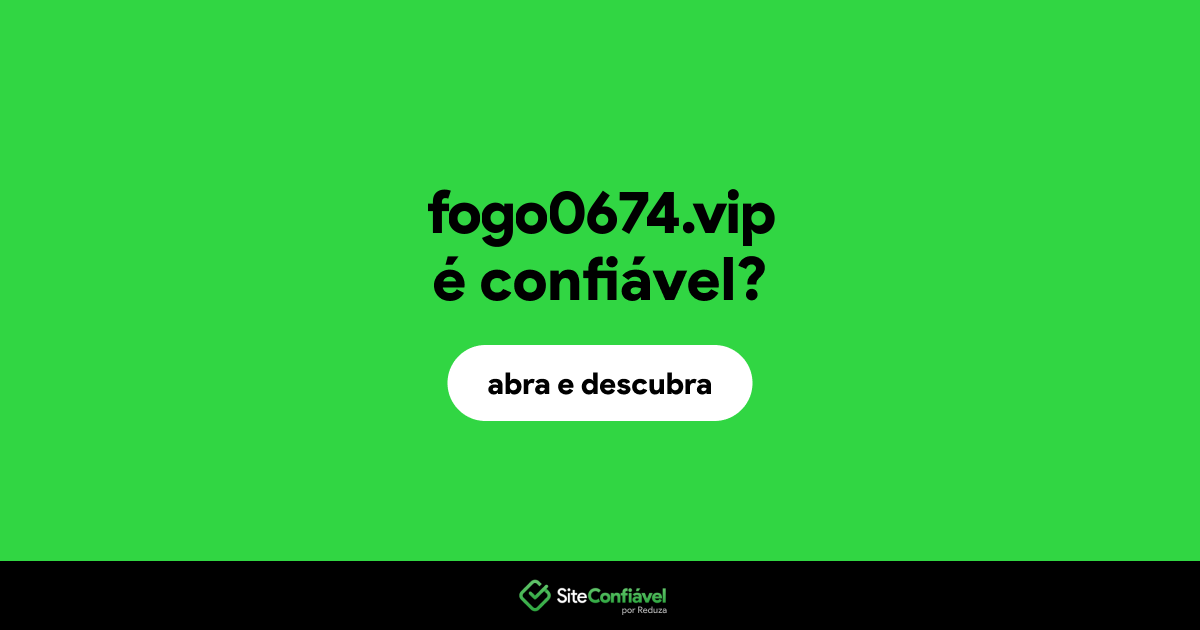 O site fogo0674.vip é confiável?