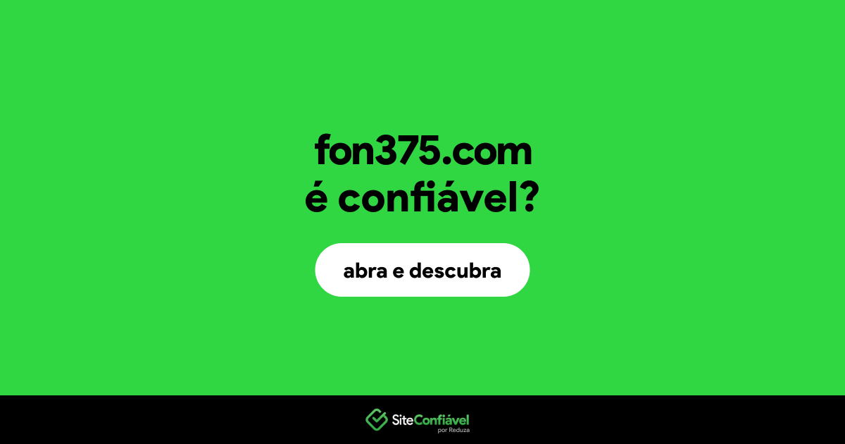 O site fon375.com é confiável?