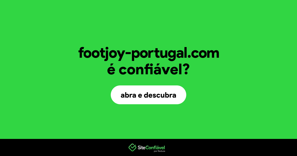 O site footjoy-portugal.com é confiável?