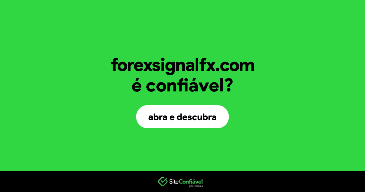 O site forexsignalfx.com é confiável?