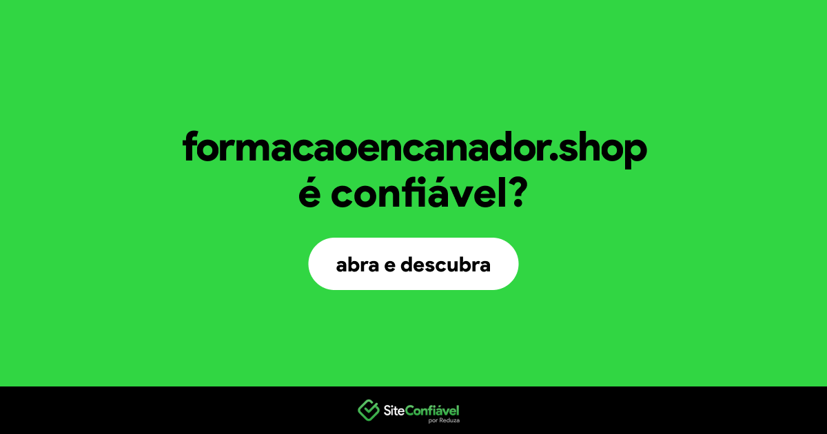 O site formacaoencanador.shop é confiável?